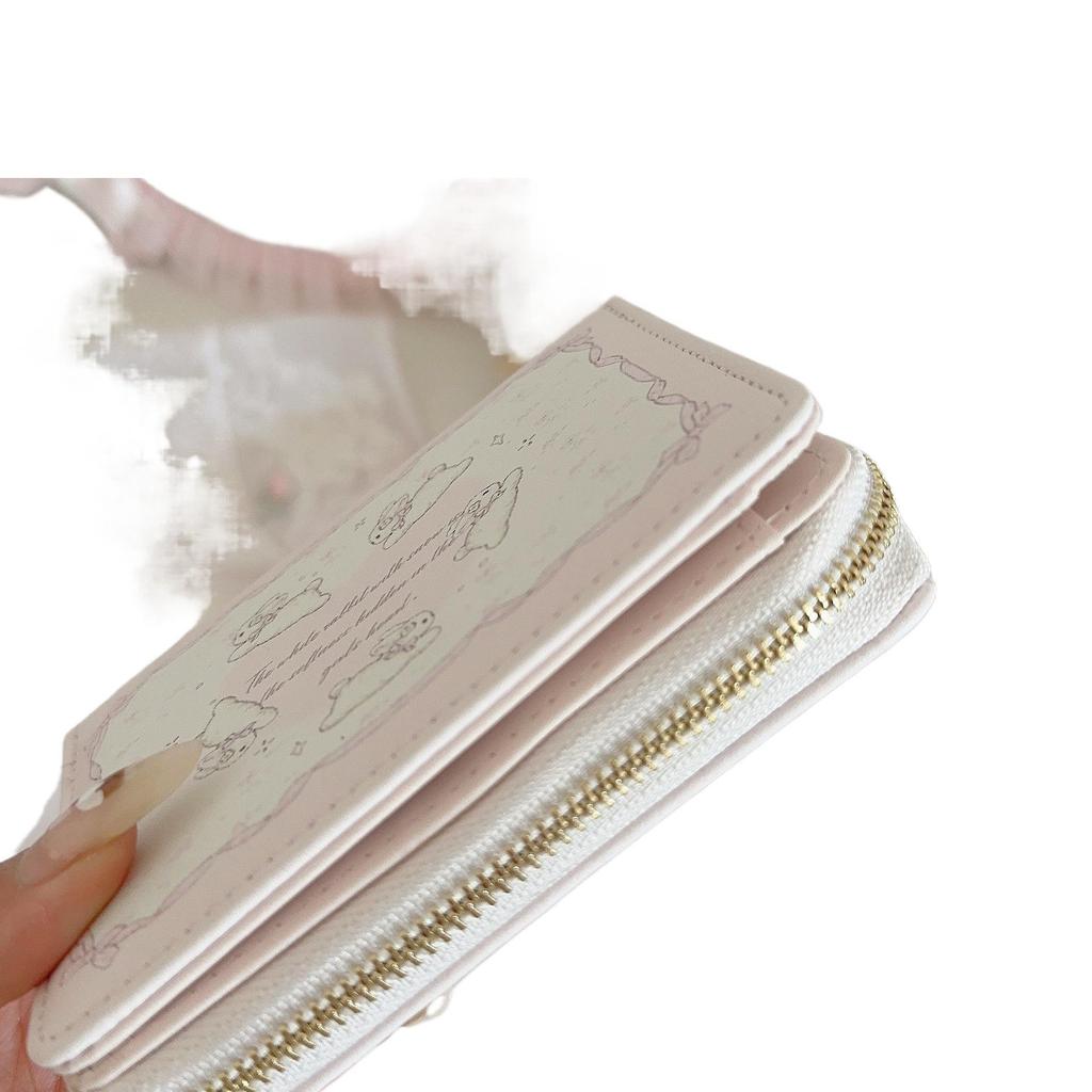 Оригинальный кошелек-бифолд и держатель для карт «Мечта девочки» - Милый короткий дизайн с защитой от размагничивания, с шелковым цветком и множеством слотов для карт