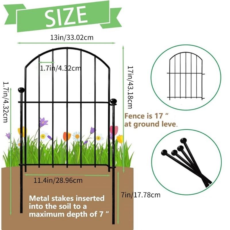 Декоративная садовая ограда Панель металлического ограждения Проволочная ограда Цветочная ограда Секция Панель Металлические оградительные панели Сад Открытый