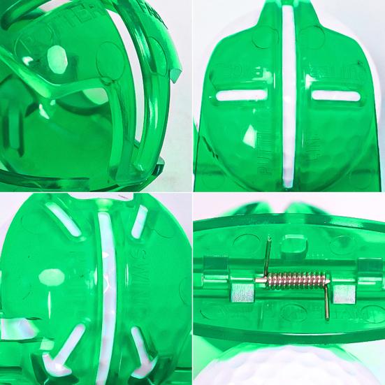 Инструмент для маркера линии мяча для гольфа, пружинный дизайн, компактный размер, портативный двусторонний мяч для гольфа, инструмент для выравнивания и маркировки, аксессуар