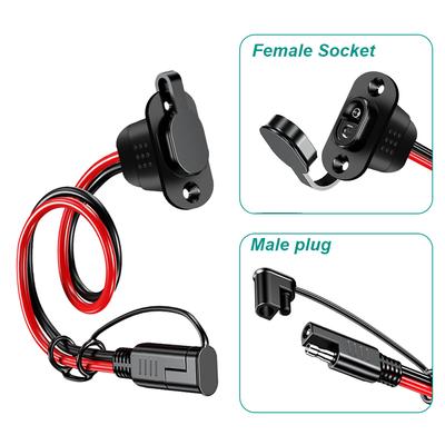 SAE Quick Connector Harness SAE адаптер штекер-гнездо к гнезду кабель 12AWG SAE удлинительный кабель водонепроницаемый для зарядного устройства