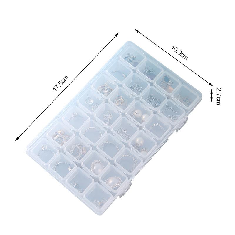 28 ячеек прозрачный пластиковый ящик для хранения ювелирных изделий отсек регулируемый контейнер для бусин серьги коробка для ювелирных изделий футляр