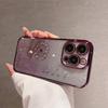 Подходит для чехлов iPhone 16 с градиентными блестками, 15 гальванизированными бриллиантами в виде точек-одуванчиков и прозрачным мягким ТПУ для Apple 14pro