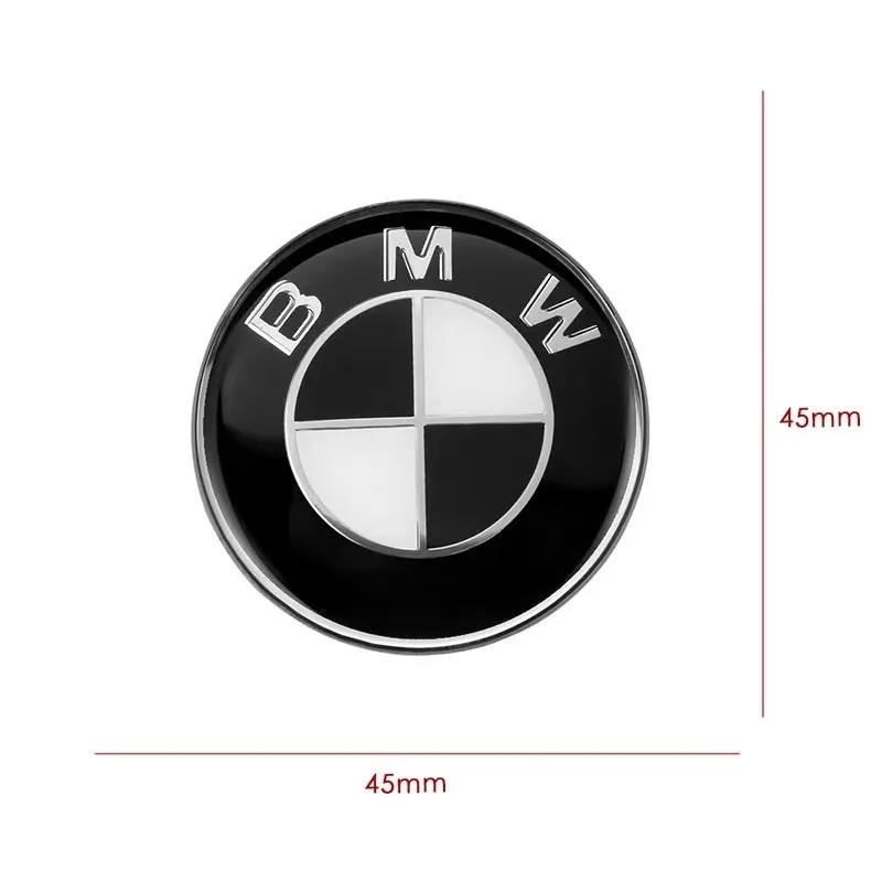 Наклейка с логотипом эмблемы значка на руль автомобиля 45 мм для BMW E46 E39 E90 E36 E91 E62 E87 E53 F15 F16 F20 F30 X1 X3 X5 M3 M5