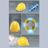 Waterproof Rechargeable Fan Helmet 1/2/4pcs Fans Site Protective Cap  Construction Site