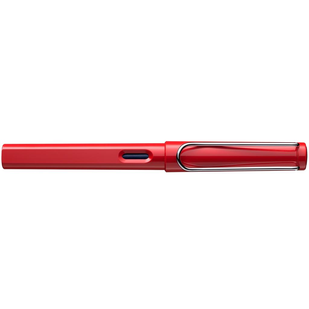 LAMY Safari Red Fountain Pen with Steel (M) Nib, L16-M (Officially Imported)