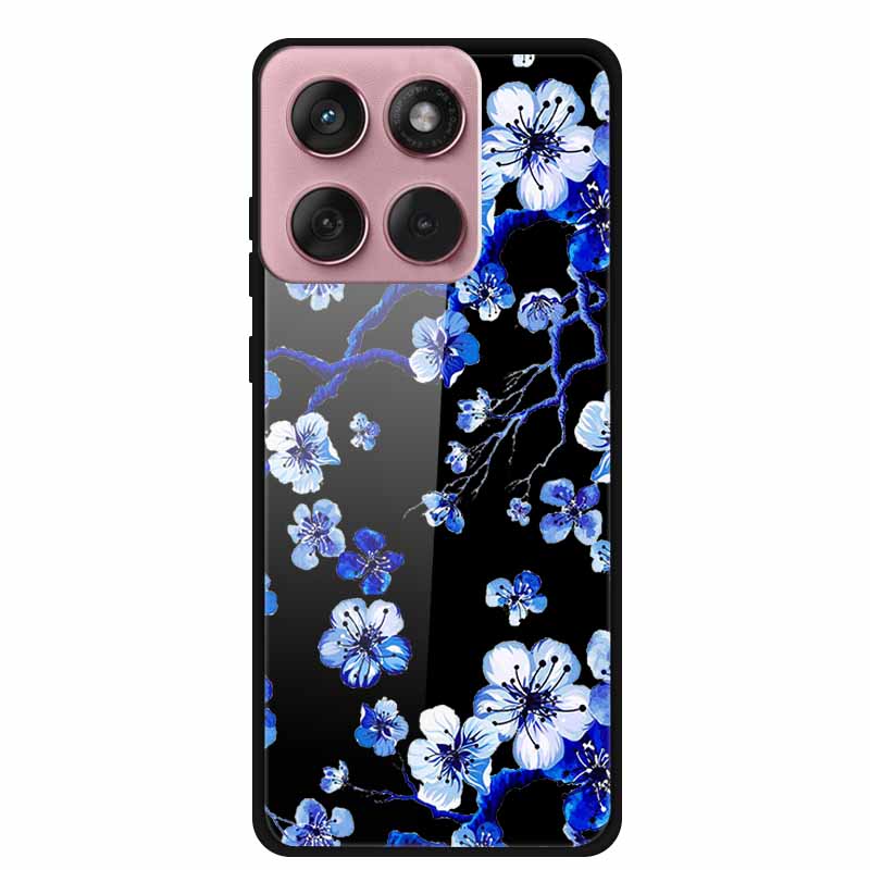 For Motorola Edge 60 60s 5G Glass Case Cartoon Soft Bumper Hard Tempered Glass Back Cover Case For Motorola Edge 60 Fusion Shell