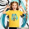 Hatsune Miku Unique Y2K Retro Design T Shirt Loose Printed Short Sleeve Unisex Kids Sportswear Casual Top For Boys And Girls