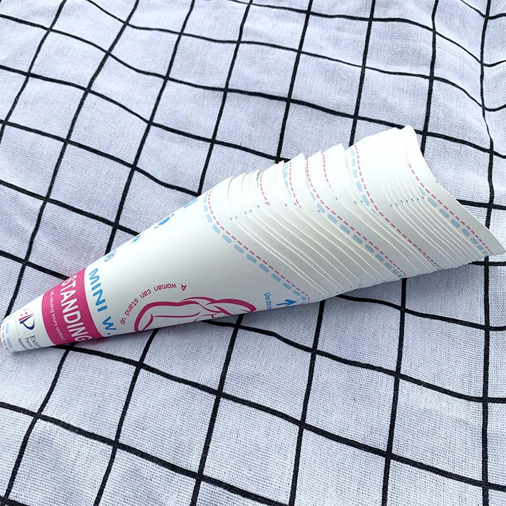 20 шт. Одноразовый женский писсуар-подставка для питья, бумажная воронка, для путешествий на открытом воздухе, кемпинга, портативный туалет для женщин