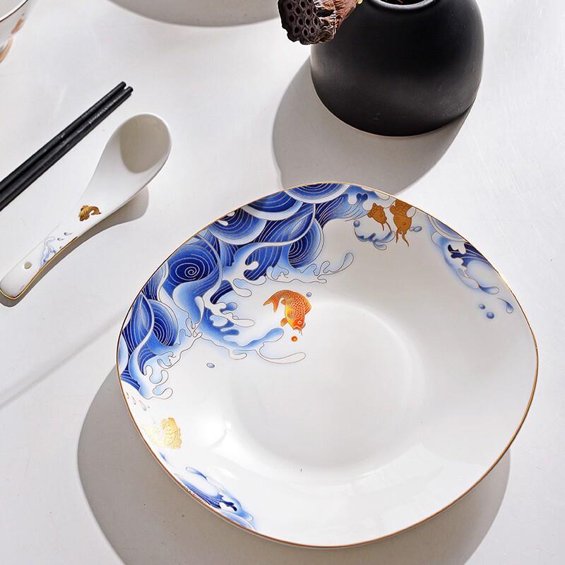 22-Piece Chinese Ceramic Dinnerware Set