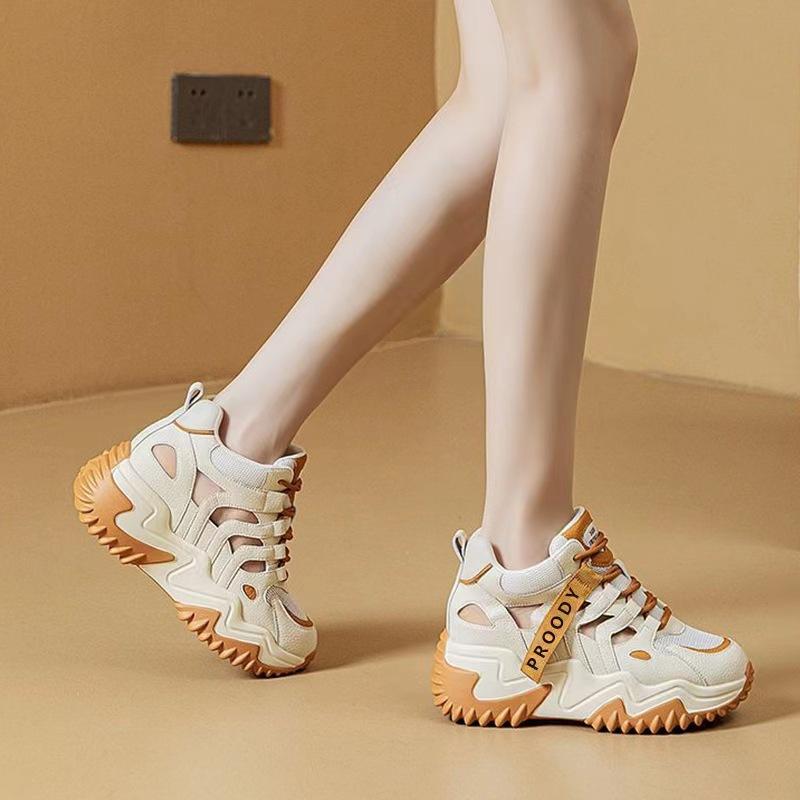 2023 летние новые маленькие белые туфли, студентки, универсальные туфли, увеличивающие воздухопроницаемость, повседневная обувь