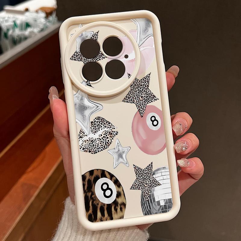 Vintage Leopard Print Stars Billiards Case For OnePlus 15 13 13T 12 Shockproof Bumper Silicone Cover For Oneplus Nord 5 13R 12R 11R 5G