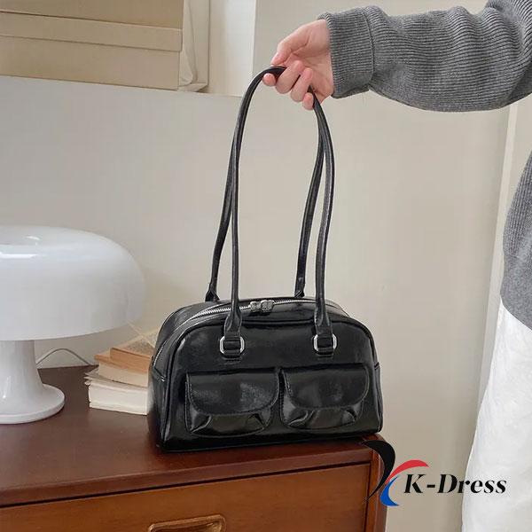 Кожаная сумка через плечо Oil с двумя карманами (4 цвета)