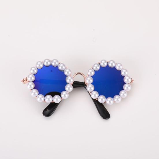 Очки для домашних животных, искусственный жемчуг, солнцезащитные очки для домашних животных, украшение для косплея, аксессуар для одежды для домашних животных