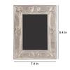 Leaf Pattern Silver Photo Frame Medium – Decorative Picture Frame for Tabletop & Wall Display | 17 x 10 x 21 cm