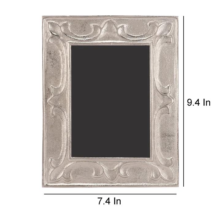 Leaf Pattern Silver Photo Frame Medium – Decorative Picture Frame for Tabletop & Wall Display | 17 x 10 x 21 cm
