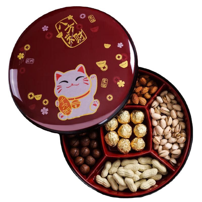 Wuhe Festive Round Candy and Nut Serving Tray