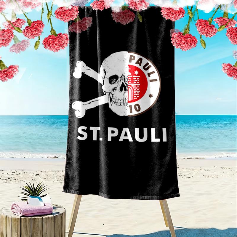 Улица. Пляжное полотенце Pauli FC Print, Большое мягкое быстросохнущее полотенце для пляжа, кемпинга, плавания