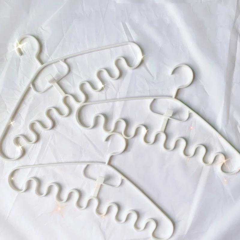 Plastic Clothes Rack Drying Hanger Waves Multi-port Support Hangers for Clothes Drying Rack Multifunction Storage Hangers