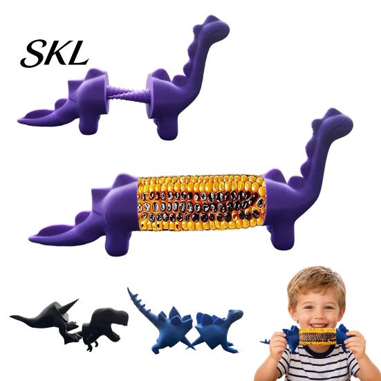 Eco-friendly Corn Forks Dinosaur Holders, Durable 3D Printing Lightweight Sturdy Prongs, Fun Holders Fork, for Hot BBQ Party Dining Table Accessories