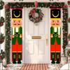 Christmas Red Door Banners Merry Christmas Decorations for Home 2024 Porch Banner Xmas Ornament Navidad Natal New Year Gift 2025