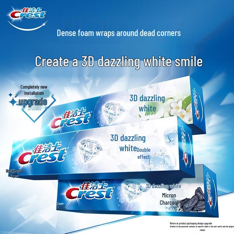 Crest 3D White Toothpaste & Safeguard Shower Gel Bundle