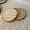 2pcs - Wooden Aromatherapy Candle Tray Minimalist Instagram Style Decorative Decoration Round Candle Base