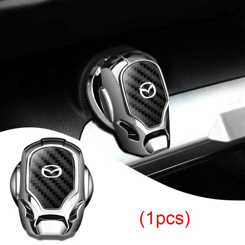 1pcs Car One Button Start Protective Cover Ignition Device Sticker For Mazda 3 5 6 323 626 CX-3 CX-4 CX-5 CX-7 Axela RX8 MX3 MX5