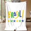Brazil national football team Theme blanket Soft Flannel Blanket Plush Throw Blanket Cozy Sofa Bed Blanket for Home Decor