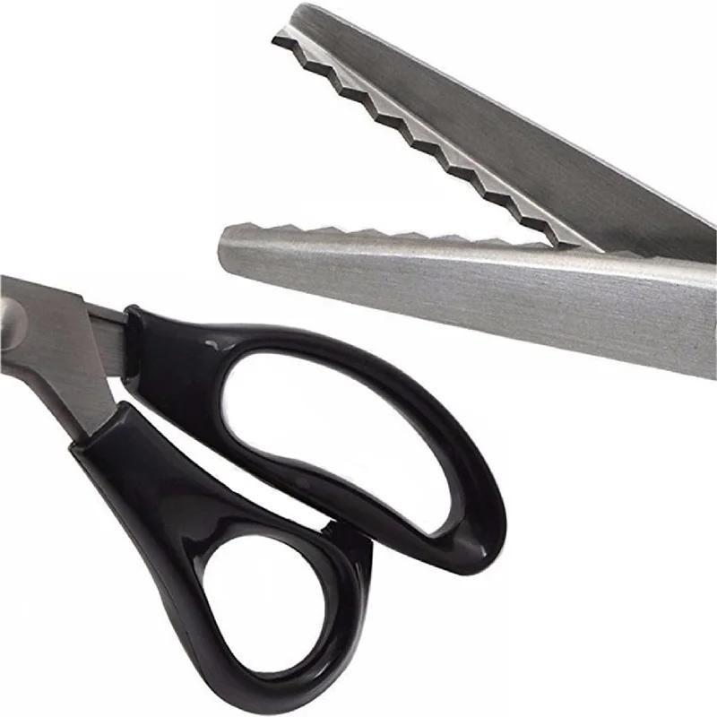 1 шт. Ножницы для зигзага из нержавеющей стали, ножницы для шитья, зубчатые лезвия, кружевные ножницы, швейные изделия, зигзагообразная резка, портной