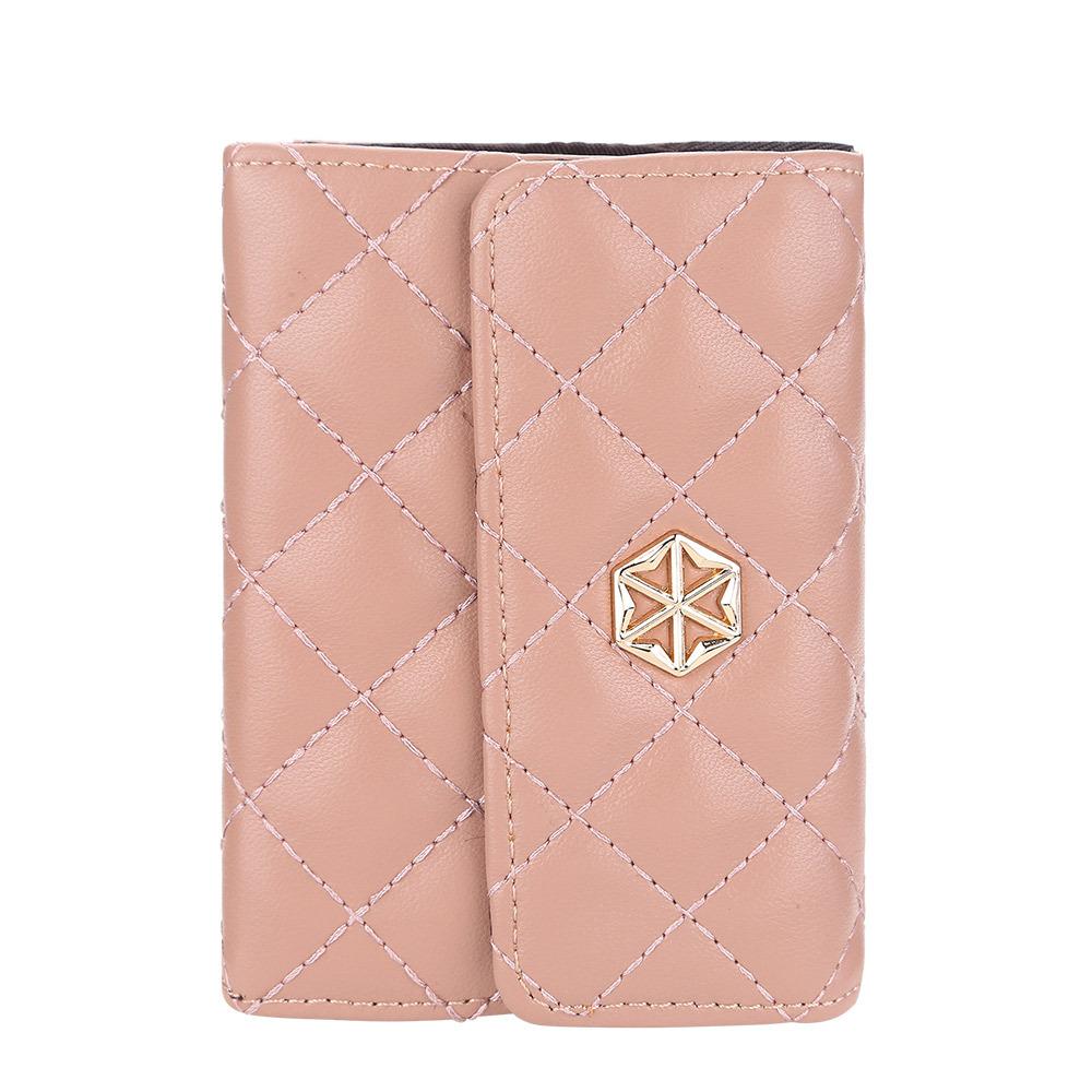 Boiseen's New Women's Card Bag, Embossed Multi-card Organ, Change Bag, Compact Buckle Wallet.