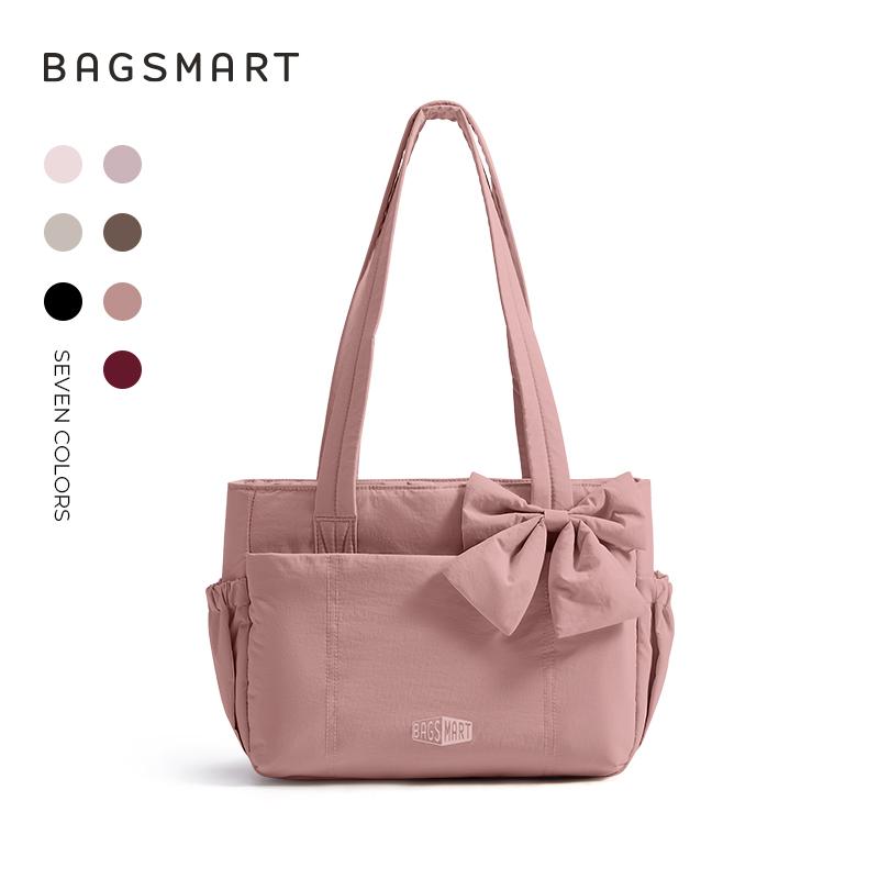 BAGSMART Универсальная дорожная сумка-тоут Женская сумка для поездок на работу Множество карманов Сумка-мессенджер Ручная сумка Школьная сумка через плечо для колледжа