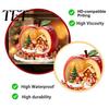 Durable PVC Seasonal Home Decor Christmas Static Window Clings, Apple House Santa Claus Stickers, Waterproof Creative Holiday Scene Wall Clings Glass