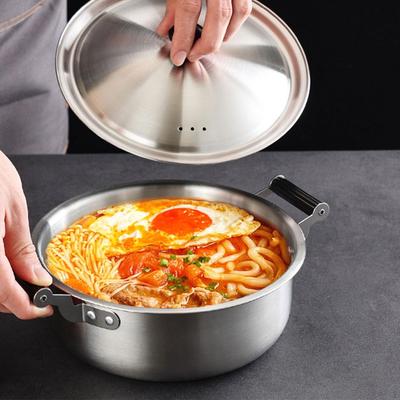 Корейский горшок для рамена Кухонная посуда Многоцелевой Быстрый нагрев Двуручный Морепродукты Войско