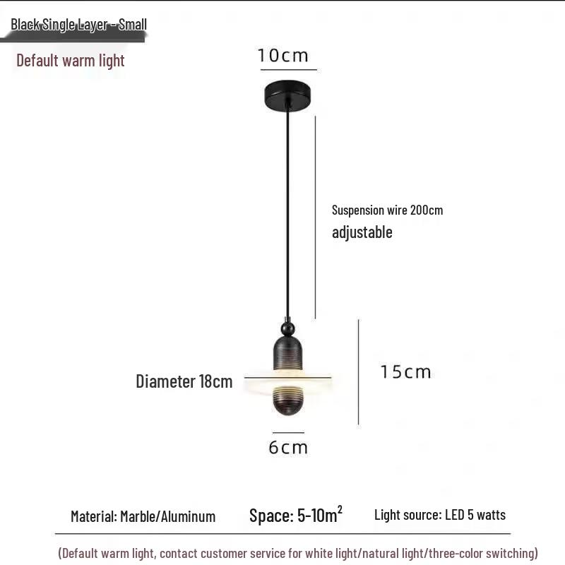 Nordic Marble Double Layer Pendant Lamp