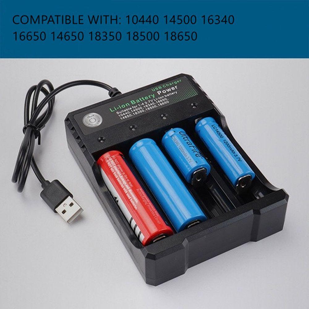 Li-ion Battery 18650/18500/16340/14500/26650 4 Slot Battery Charger For 18650 Charging USB Charger