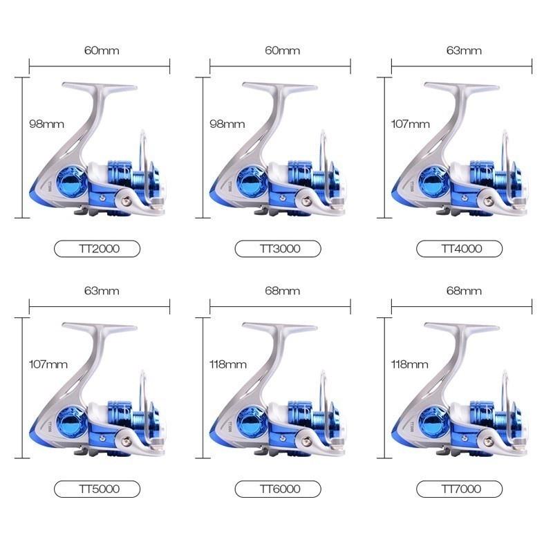 Рыболовная катушка серии 2000-7000 5.2:1 металлическая проволочная чашка, устойчивая к коррозии, складная коромысло, сменное вращающееся колесо справа налево, рыболовные снасти