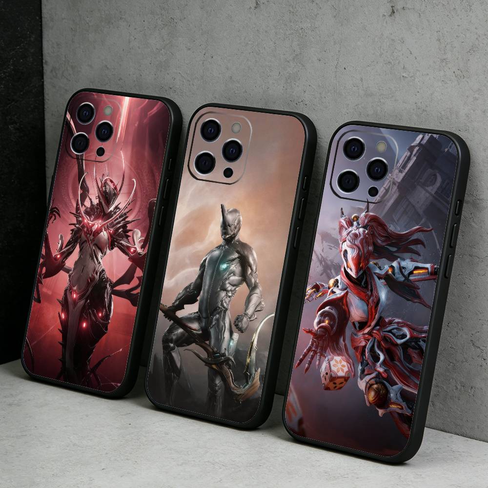 Крутой чехол для телефона с принтом игры Warframe (Меха) Для iPhone 17, 16, 15, 14, 13, 12 Plus, Max Мягкий силиконовый черный чехол