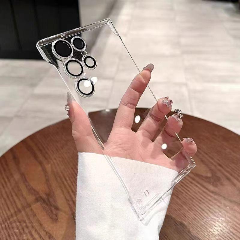 Применимо к чехлу для мобильного телефона Samsung S26Ultra, прозрачный ультратонкий гальванический магнитный присос S25 безрамочный жесткий чехол S24 очки