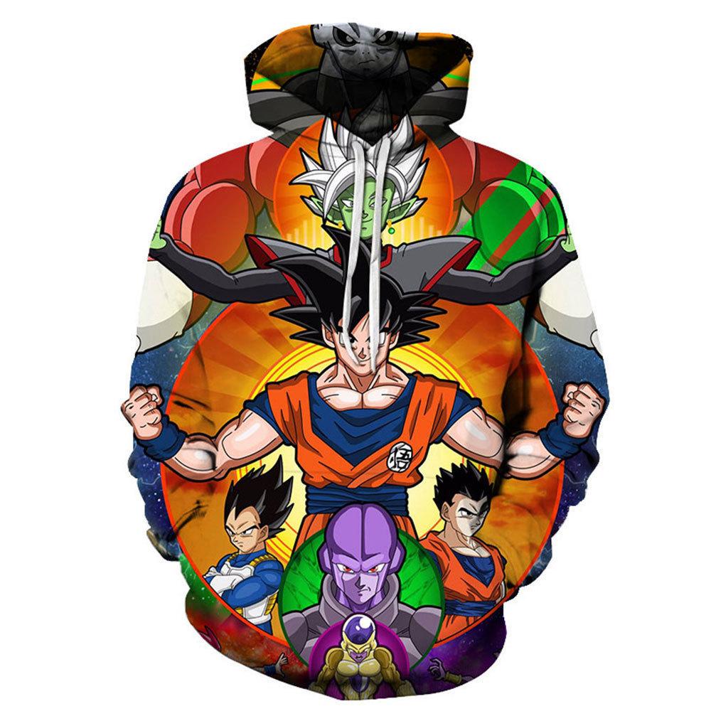 10 Colors Dragon Ball Cartoon Printed Hoodies 2025 Vintage Merch Hoodie Men and Women Hip-hop Sports Pullover Sweatshirt