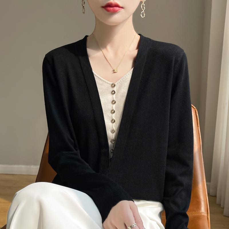 Женский свитер из камвольной шерсти из тутового шелка, кашемир Цинхэ, 50% шерсть, 50% тутовый шелк, зимний вязаный пуловер, осенний свитер, кашемировый свитер