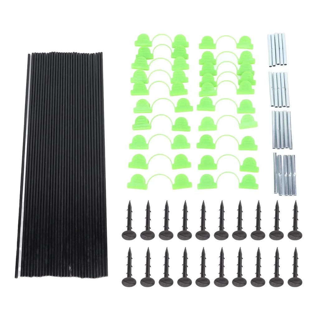 Greenhouse Hoops Grow Tunnel Insect Repellent Animal Protection Plant Shade Support Garden Stakes Bracket Connection Steel Pipe