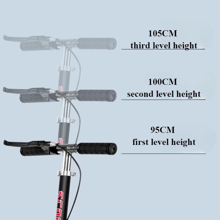 Портативный самокат-кикборд с большими колесами для детей, подростков и взрослых, складной самокат с регулируемым рулем, двойная тормозная система