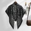 110cm Size Voile Scarf Square Shape Muslim Women Hijabs Fashion Floral Printed Scarf  Cultural Wear