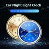 Car Gauge Clock 40mm Alloy Metal Dashboard Decor with Luminous Dial Motorcycle Watch for Bike Boat Home Vehicle