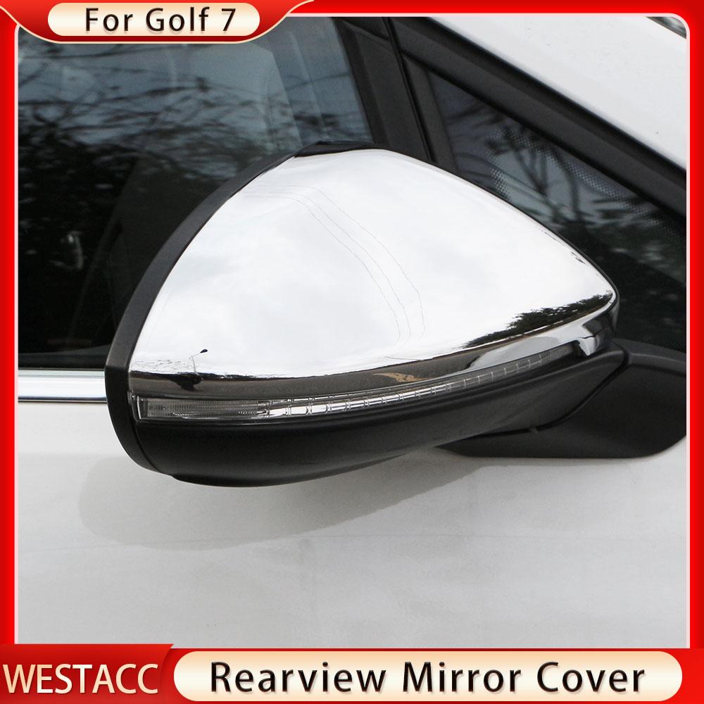 2 шт. хромированная накладка на зеркало заднего вида для Volkswagen VW Golf 7 MK7 7,5 GTI 7 2013 2014 2015 2016 2017 2018 