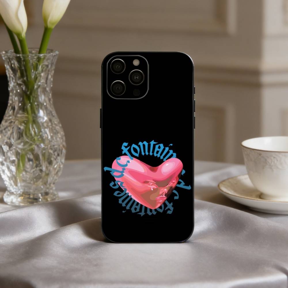 F-Fontaines D-DC R-Романтика Чехол для телефона Для iPhone 17pro,16,15,14,13,12,11 Plus,Pro Max,XS,Мягкий силиконовый Черный чехол