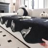 Leopard Sofa Cover Decor Non-Slip Couch Slipcover Protector Universal Irregularity Black Sofa Cushion European Style Retro