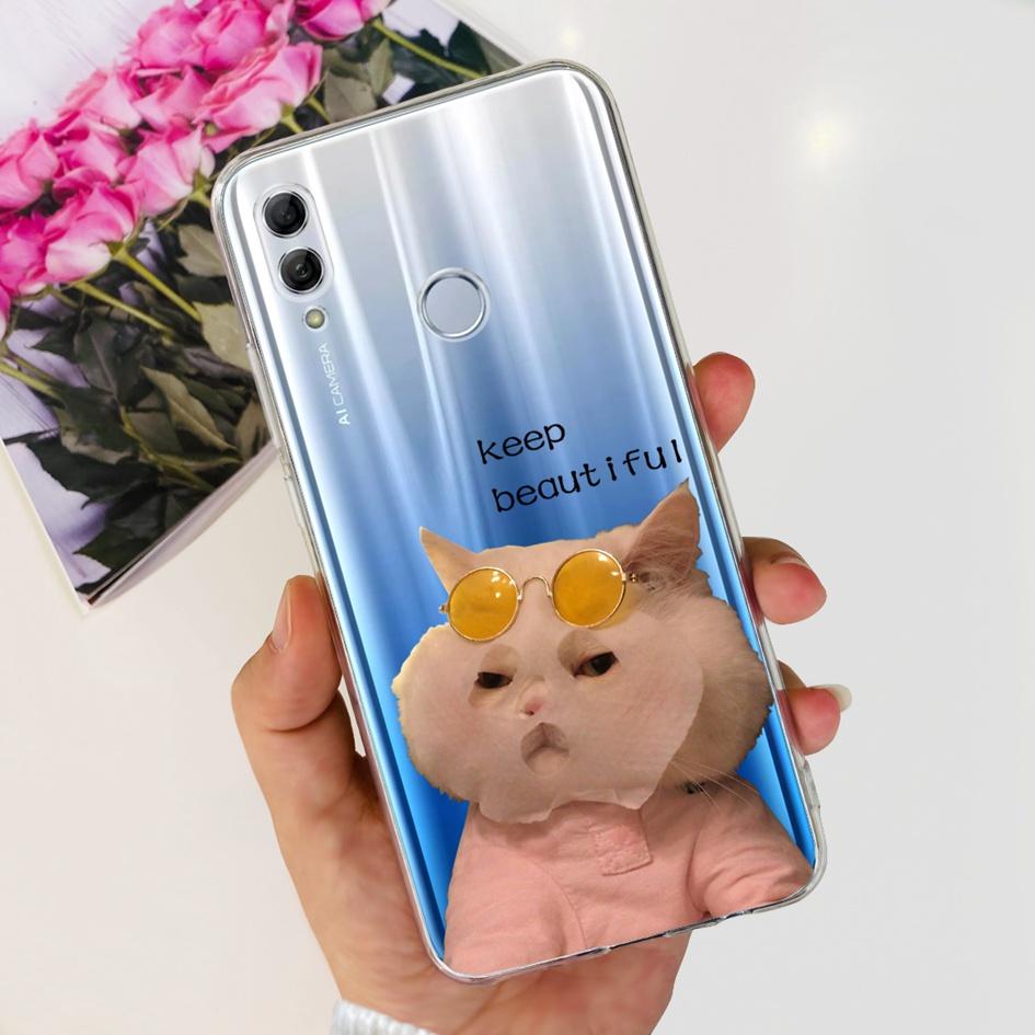 Чехол для Honor 10 Lite HRY-LX1 HRY-LX2 Чехол Мотылек Прозрачный Силиконовый Fundas Чехлы Для Honor 10 10i Honor10 Бампер