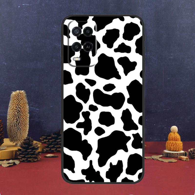 Чехол Белый Черный Коровья Шкура Для Oppo A94 A74 A54 A15 A17 A57 A6 A5 Pro A16 A76 A96 A40 A60 A80 A18 A38 A58 A78 A98