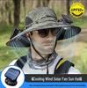 Men's Summer UV Protection Solar Fan Hat for Outdoor Activities